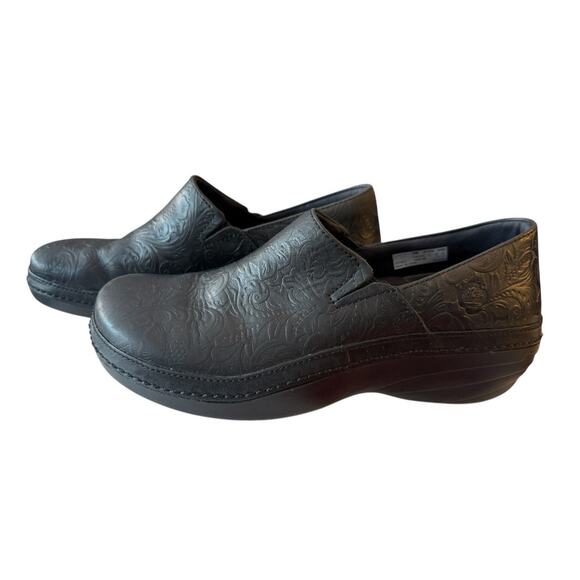 Timberland Pro Renova Clogs Black Embossed Leather Work Nursing 87558 Womens 9 M - Picture 6 of 10